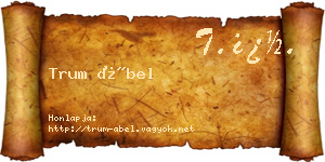 Trum Ábel névjegykártya